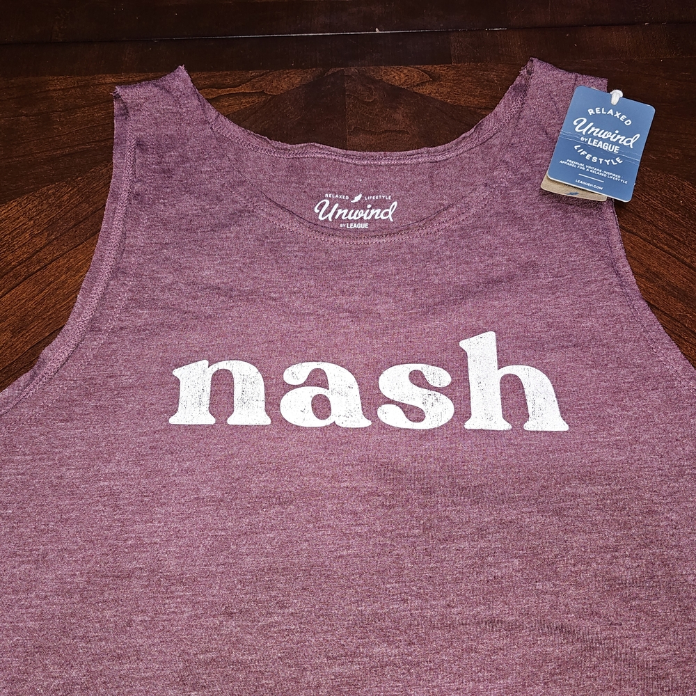 Unwind By League "NASH" Tank Top in Purple Plum NWT Never Worn Size Xl